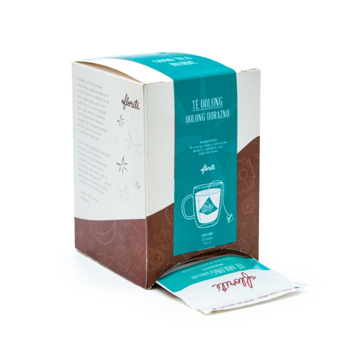 Dispensador Oolong Durazno sobre biodegradable 